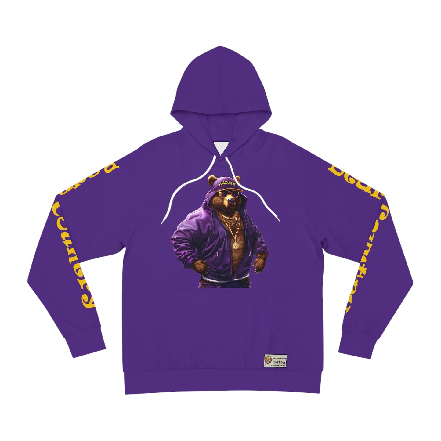 Purple & Gold Bear Hoodie