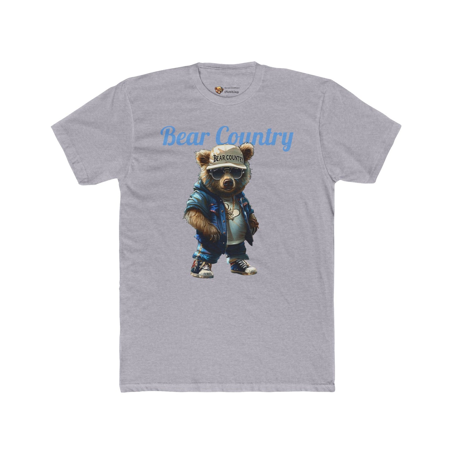 Baby Blue & Blk Crew Tee Shirt