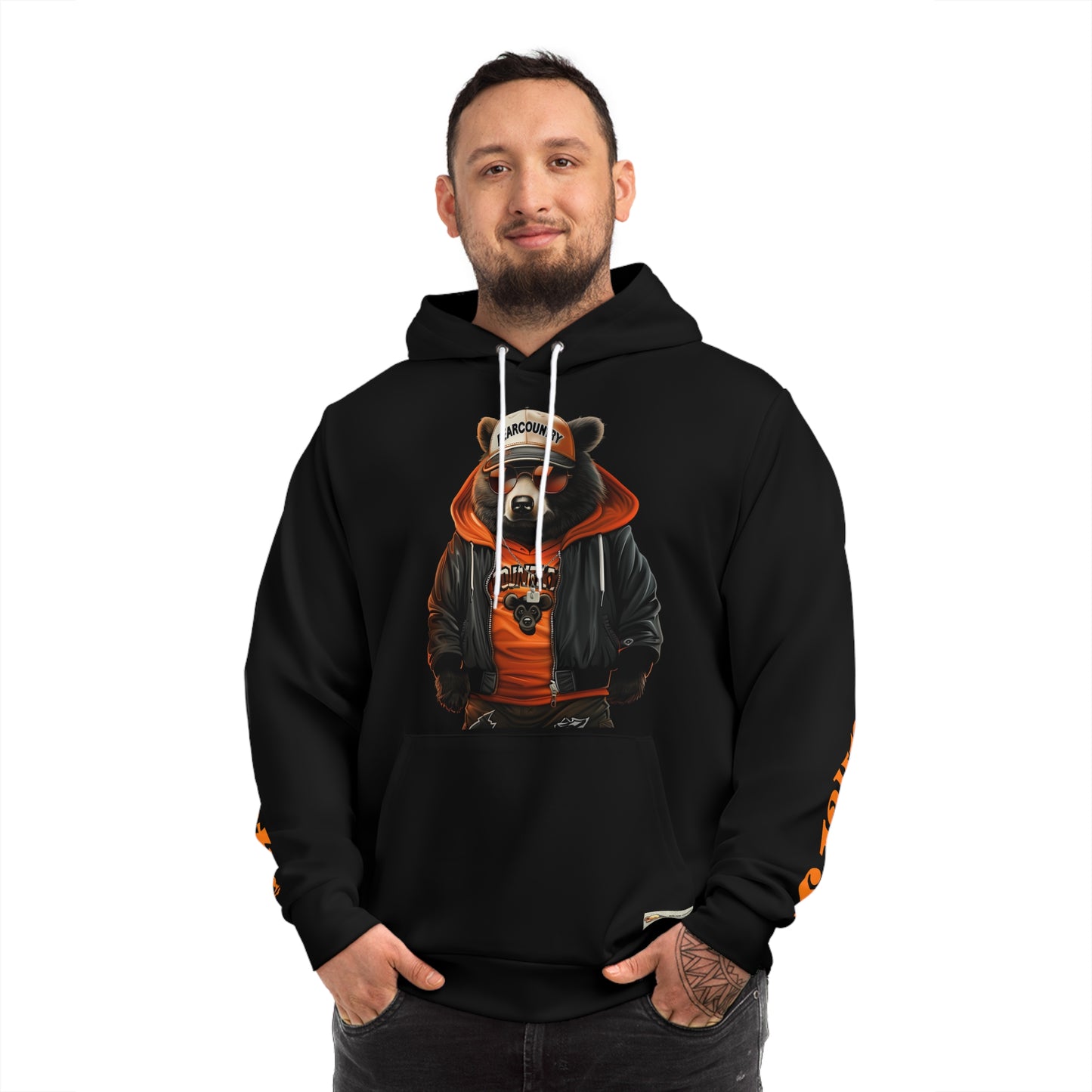 Orange & Blk Bear Hoodie