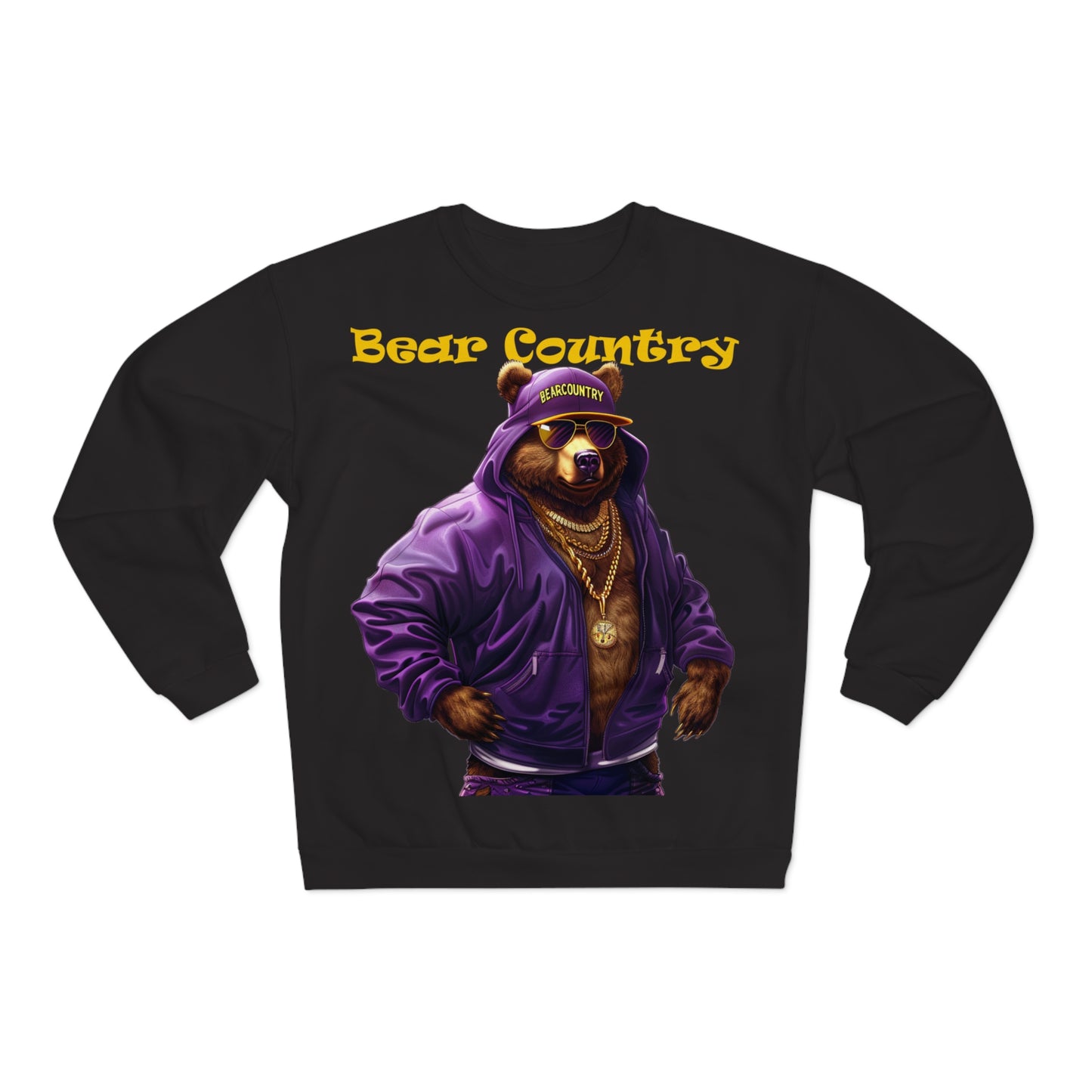 Blk & Purple Crew Neck Sweatshirt