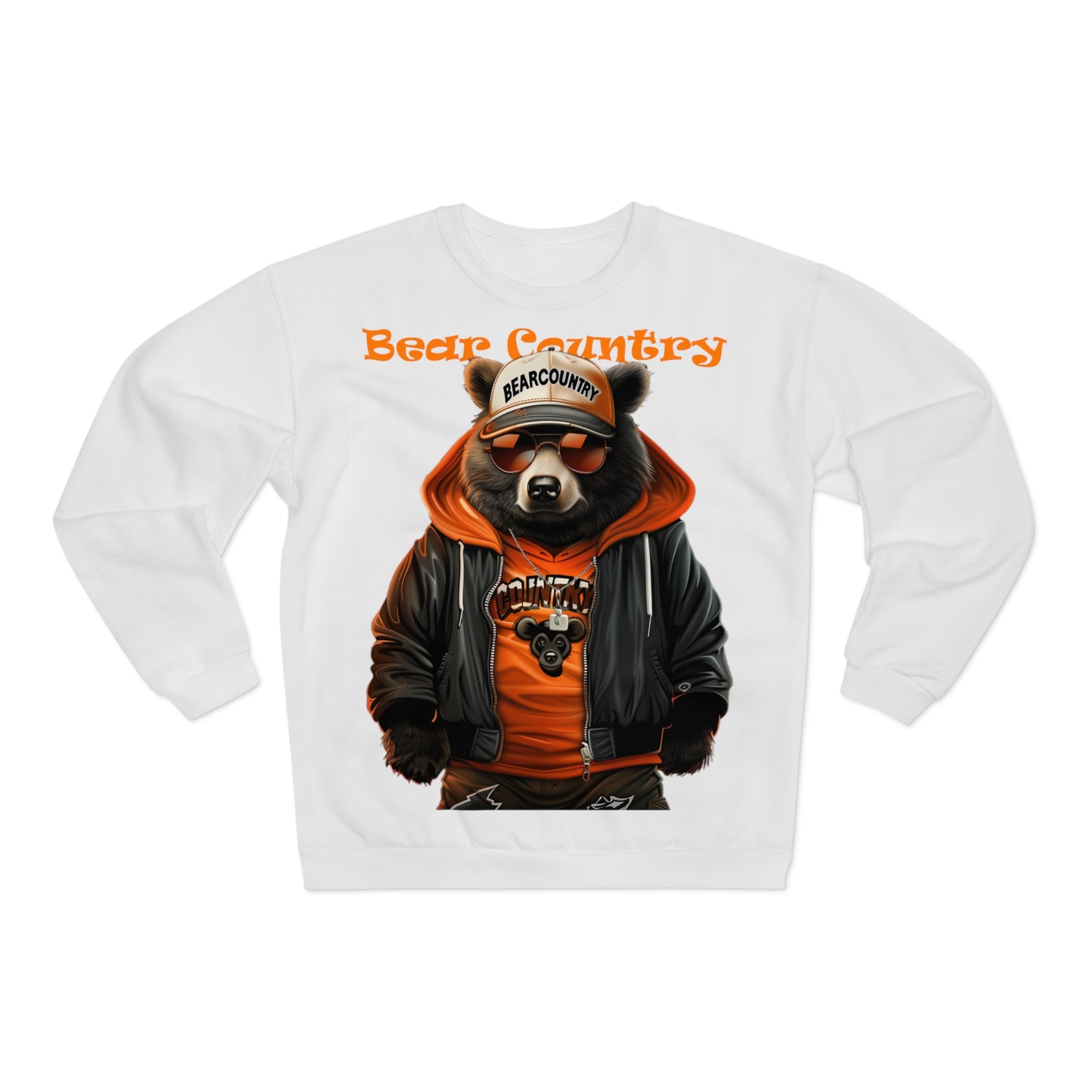 Black & Orange Crew Neck Sweatshirt