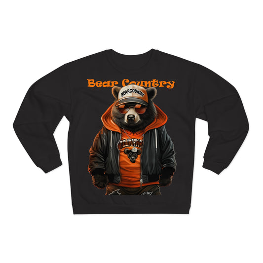 Black & Orange Crew Neck Sweatshirt